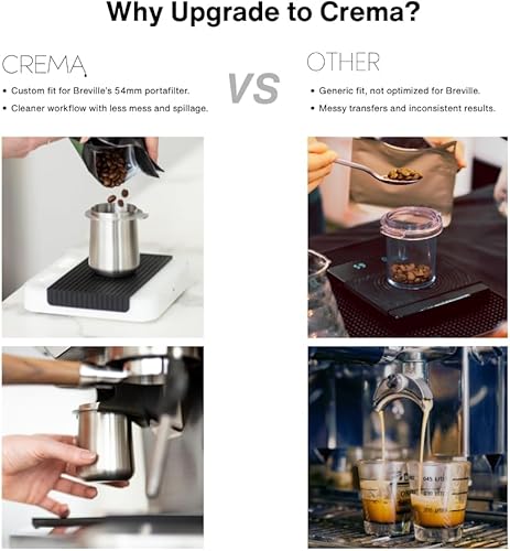 Miniatura 10 de Taza dosificadora plateada de 2.283 in  Blanco  100% acero inoxidable  Taza dosificadora de café expreso  Crema Coffee Products