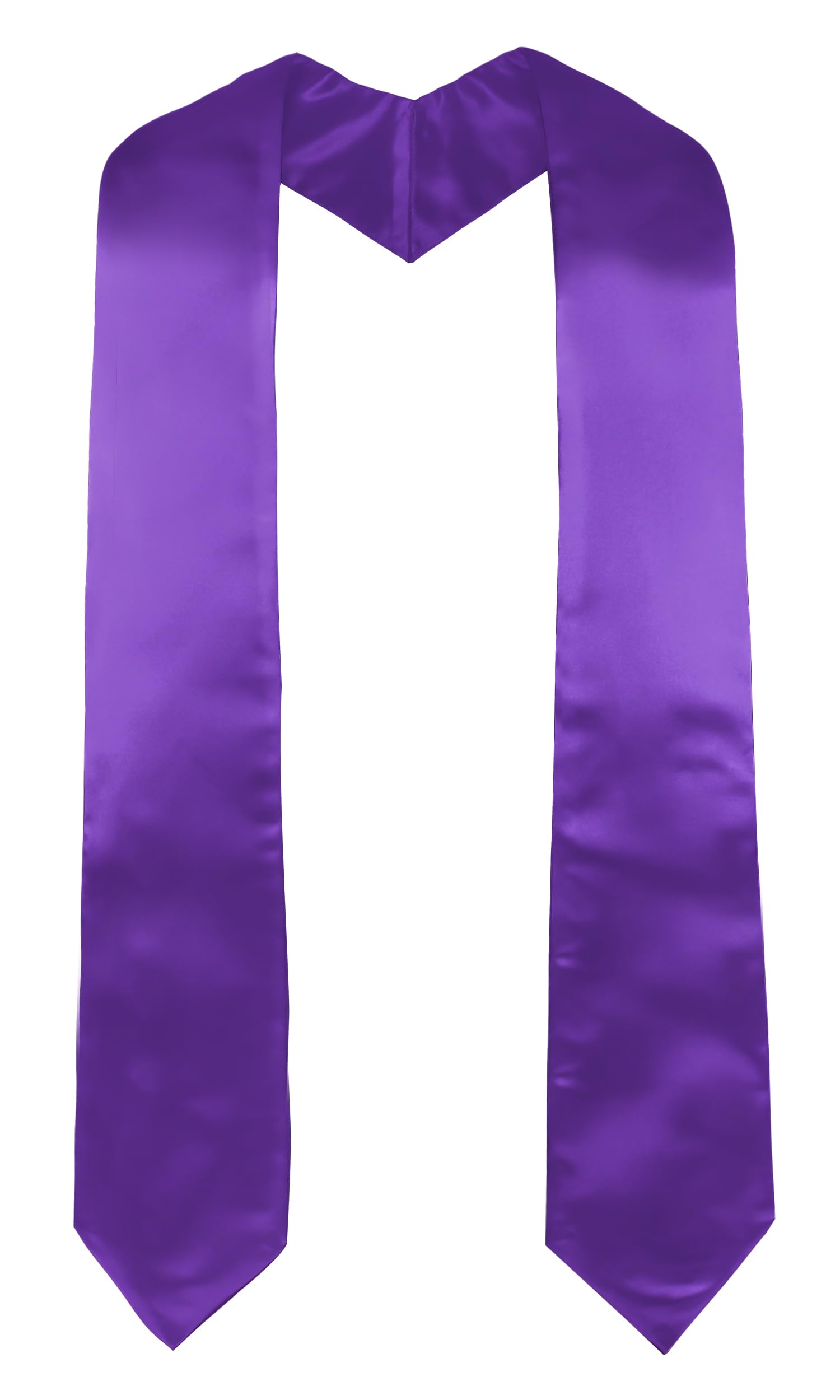 GraduatePro Graduation Stole Choral Clergy Sash For School/Church Ceremony 60" Long Purple