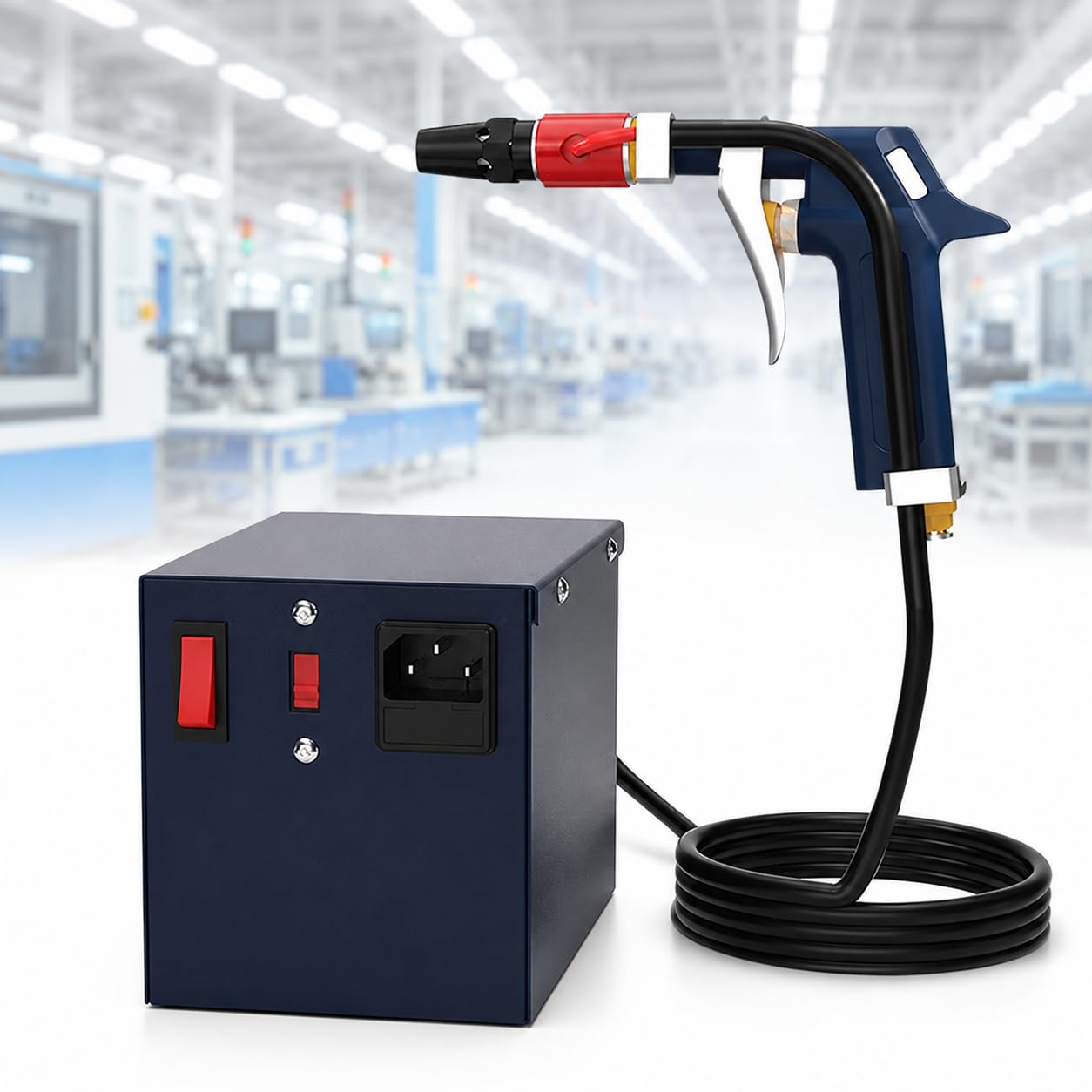 TsoLay Anti Static Ionizer, Static Eliminator Ionizing Air Gun with 0.3s Fast Neutralization, Low Noise, Capacitive Coupling, Safe and Reliable for Industrial Electrostatic Elimination