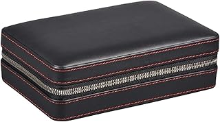 Cigar Humidors, Leather Cigar Humidor,Cedar Wood Tr Cedar Wood Lined with a Humidifier and Stainless Cutter, Portable Light Weight Cigar Box Gift