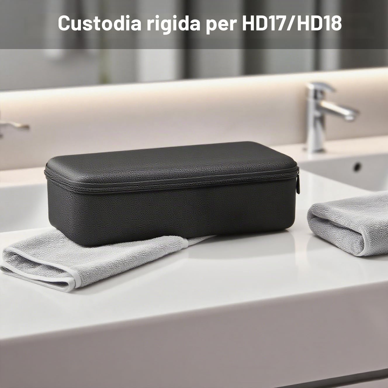 Custodia rigida da viaggio compatibile con asciugacapelli Dyson HD17 HD18, borsa da trasporto in EVA per asciugacapelli Supersonic R e accessori