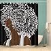 GoJeek Afro Black Girl Shower Curtain African American Women Hair Afrocentric Shower Curtain 72" 72"