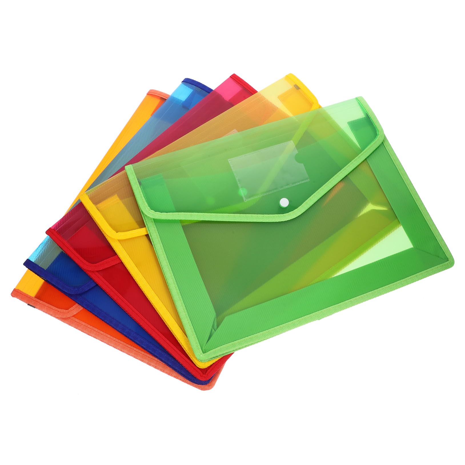 5stücke Dokumentenmappe Transparent Aus Polypropylen Mit Druckknopf Durchsichtige Plastikmappen Als Aufbewahrungstaschen Für Dokumente Und Notizen