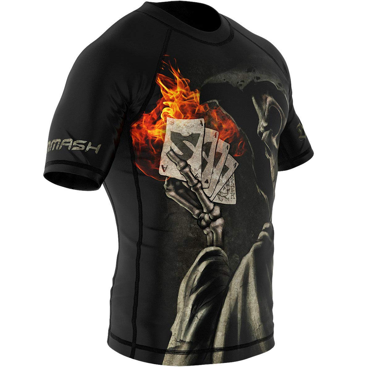 SMMASH The Choker Rashguard T-Shirt Fonctionnel à Manches Courtes pour Homme, Respirant et léger, Haut de Sport pour MMA, Krav MAGA, BJJ, K1, Coupe ajustée, fabriqué dans l'UE