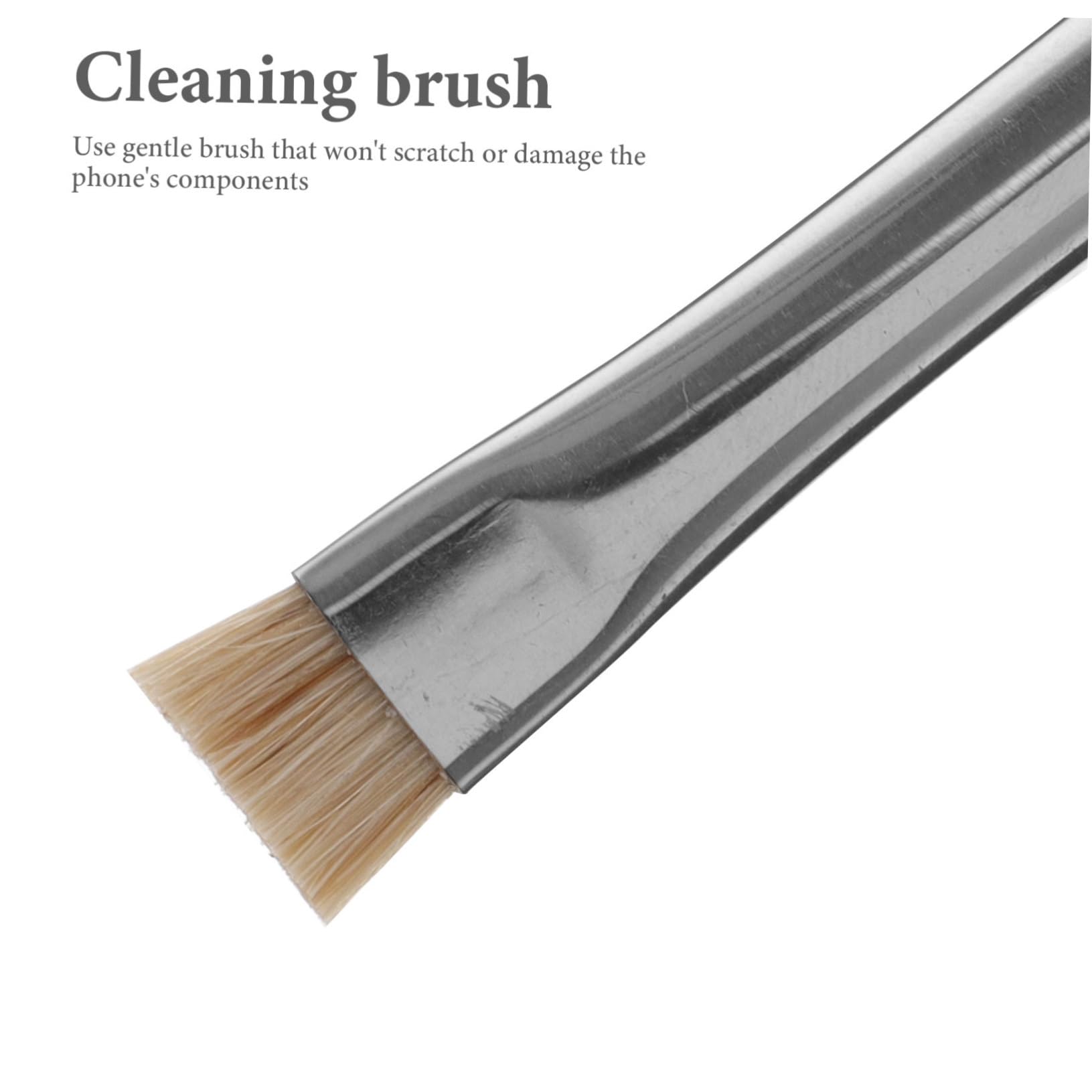 CIYODO Dust Removal Brush Cleaning Scrub Brush Motherboard Cleaning Tool Double Head Cleaning Brush Phone Motherboard Brush Anti Static Cleaning Brush Electronic Brush Stainless Steel