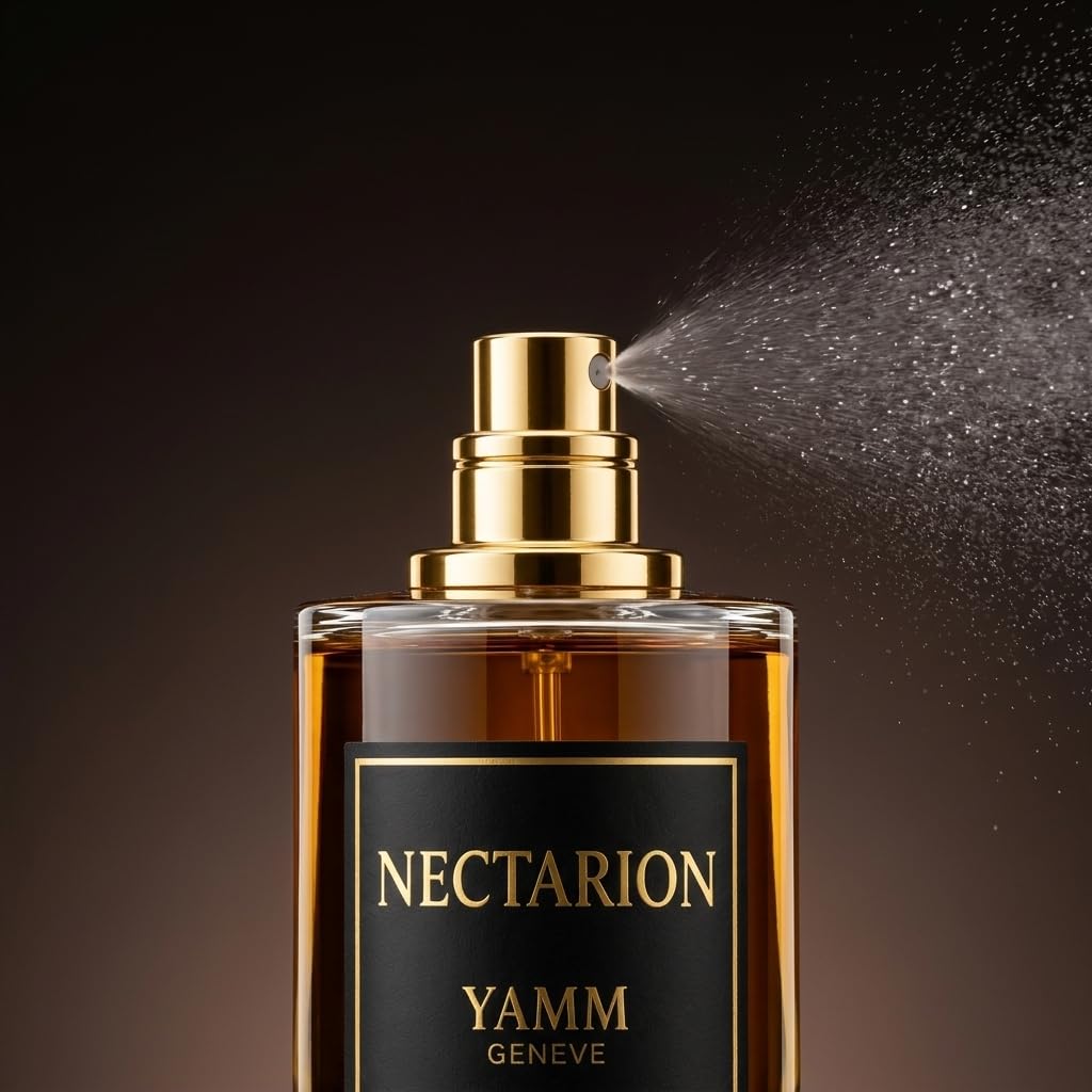 Nectarion – Extrait de Parfum Mixte – Cognac & Praliné – 50 ml | Accord gourmand liquoreux, chaud et caramélisé, à la tenue durable, avec cognac, cannelle, chêne, tonka, praliné et vanille.