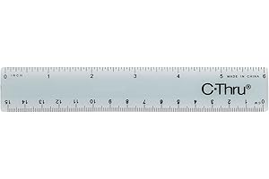 Westcott Clear Metric Ruler, 6 Inch/15cm