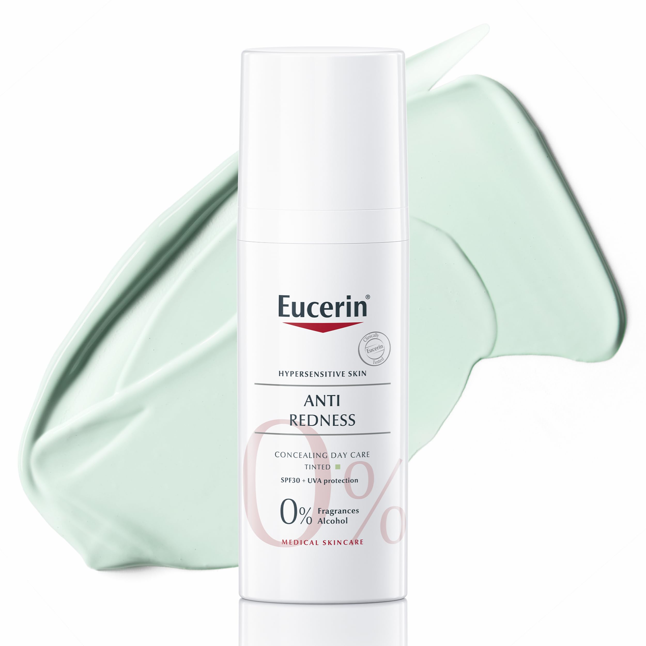 Eucerin AntiRedness Concealing Day Cream SPF 25 50ml, Tinted Moisturiser for Hypersensitive Skin, Redness-Reducing Tinted SPF, Instant Soothing and Long-Lasting Skin Tint