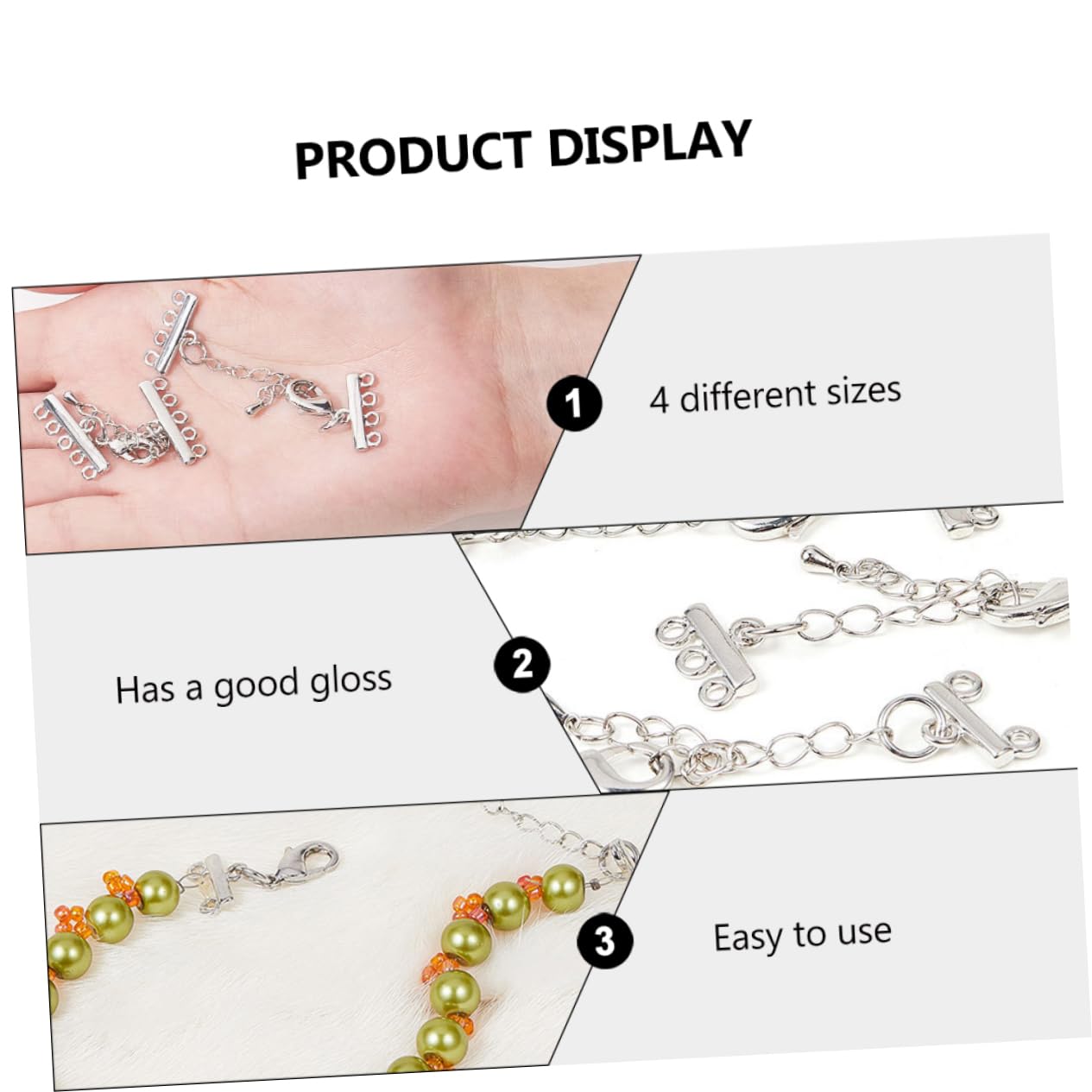 DOITOOL 2 Sätze Verlängerte Schwanzketteschnalle Kettenverlängerungen Für Armbänder Fußkettchen Verlängerungsketten Schmuck Diy Ketten Halskette Liefert Rostfreier Stahl 8 Stücke * 2