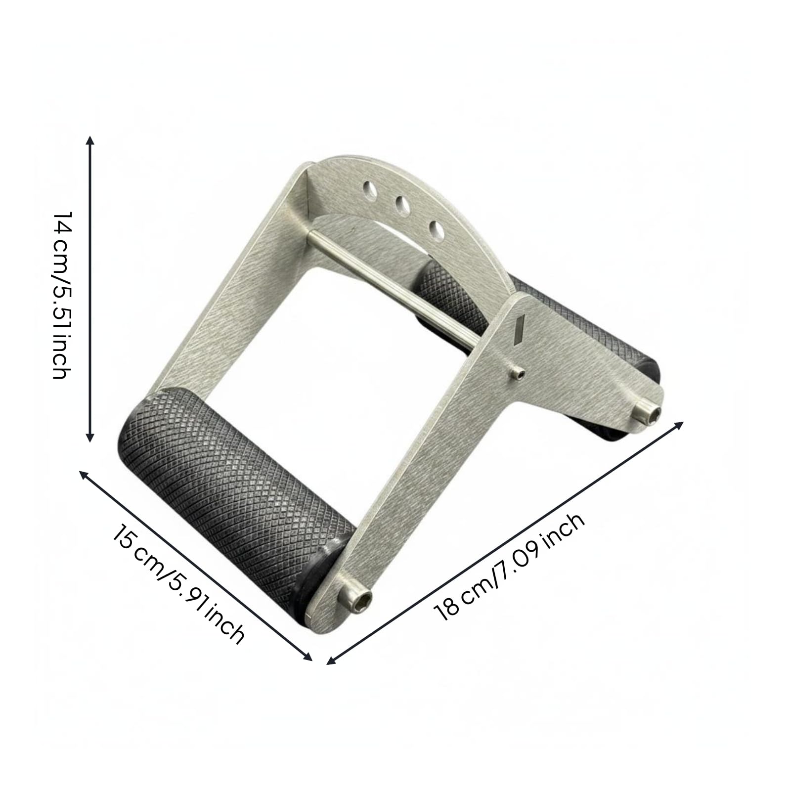Dispositivo Allenamento Polso Strumento Rinforzo Presa Rotazioni Polso E Pronazione Struttura Acciaio Carico con Dischi 2in Adatto per Preparazione, Maniglia In Plastica Da 4 Cm