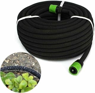 15M Porous Soaker Hose  Garden Drip Soaking Hose  Comes with Connectors  Easy to Use Plant Watering Device  Permeable Irrigation Hosepipe  Automatic Gardening Hedge Lawn Irrigator System