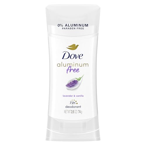Image of Dove 0% Aluminum Deodorant Stick Non irritating for Underarm Care Lavender and Vanilla Kindest Aluminum free 2.6 oz