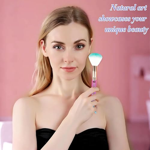Miniatura 7 de Juego de 6 brochas de maquillaje de sirena, juego de brochas de maquillaje para niñas, herramientas de maquillaje de belleza, corrector de belleza