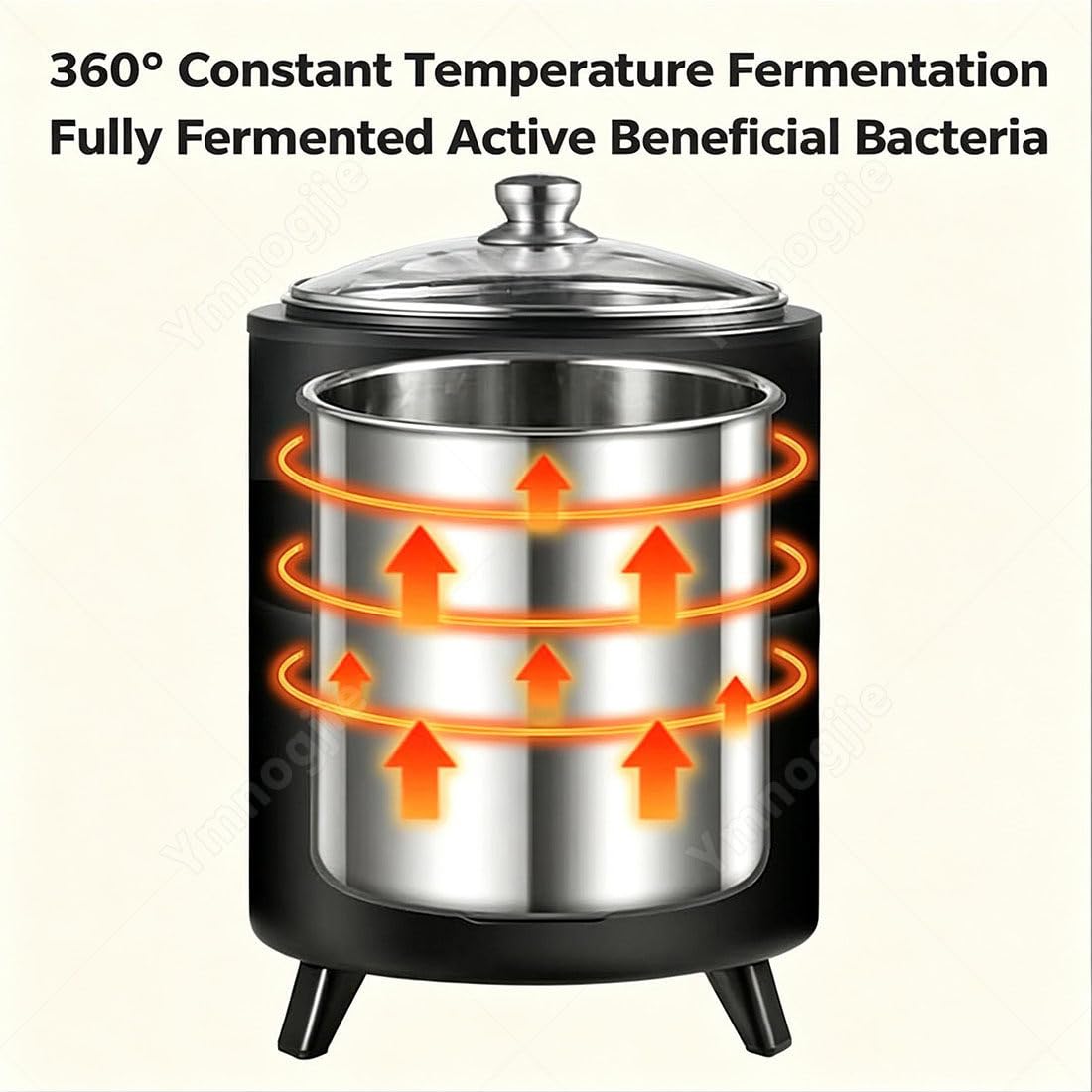 Maszyna Produkcji Jogurtu 8L/8Qt,Jogurtownica Z Kontrolą Czasu I Temperatury,Komercyjna Maszyna Produkcji Jogurtu,Maszyna Fermentacji Czarnego Czosnku Słodkiego Wina Ryżowego,Dom 12L-White