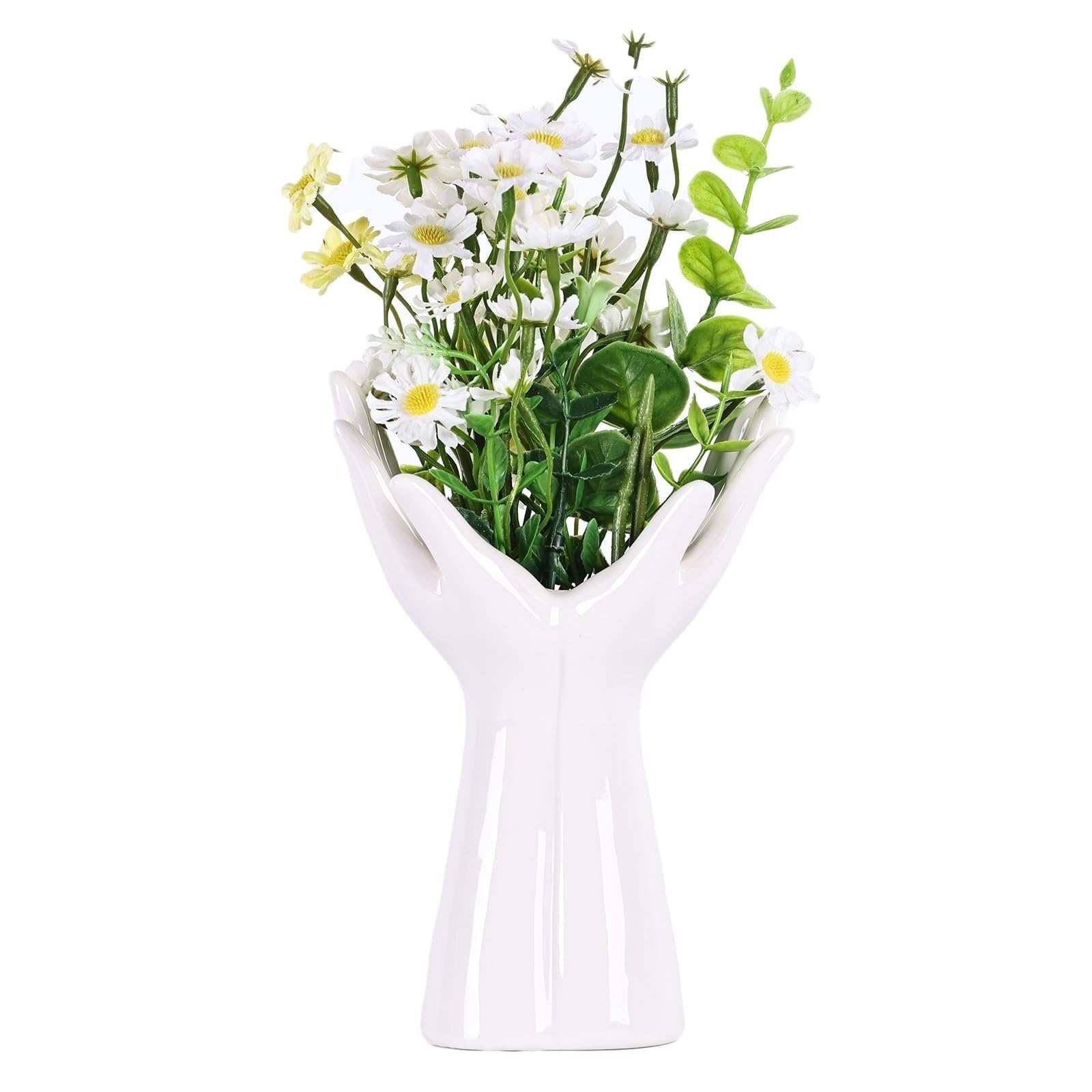 Vase en céramique blanche unique, une idée de cadeau de pendaison de crémaillère esthétique