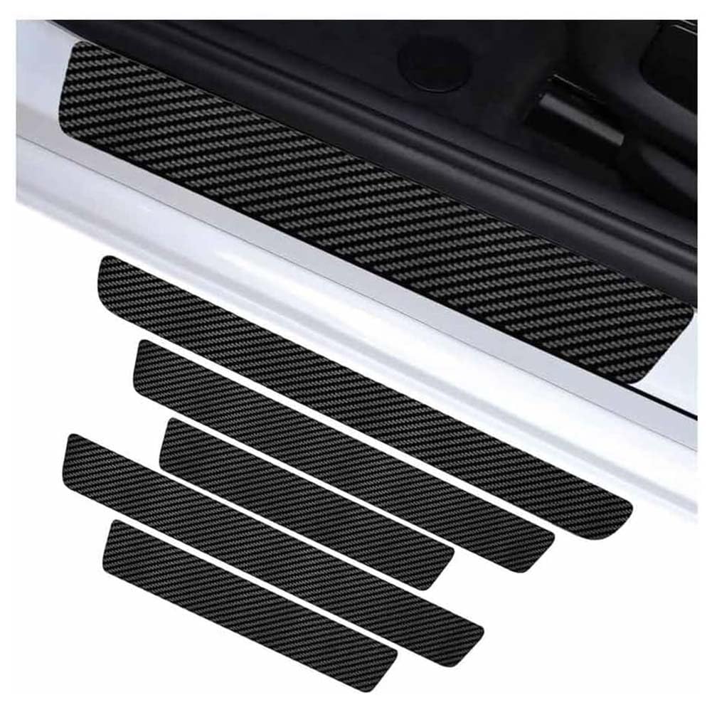 5 Piece Car Door Sill Protector Strips Set for Ford Explorer 2010-2027, Kick Plates Accessories Automobile Door Steps Welcome Pedal Decorative Strips