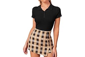 Women's Slim Fit Short Sleeve Fitted Polo Shirts