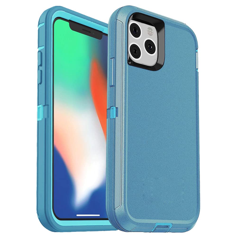 Évitez les casses avec la coque antichoc robuste pour iPhone 11 Pro Max étui hybride bleu avec clip - 7