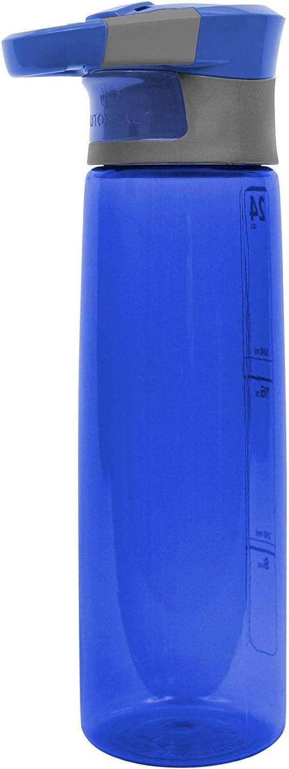 AUTOSEAL Madison Reusable Water Bottle, 24oz, Blue