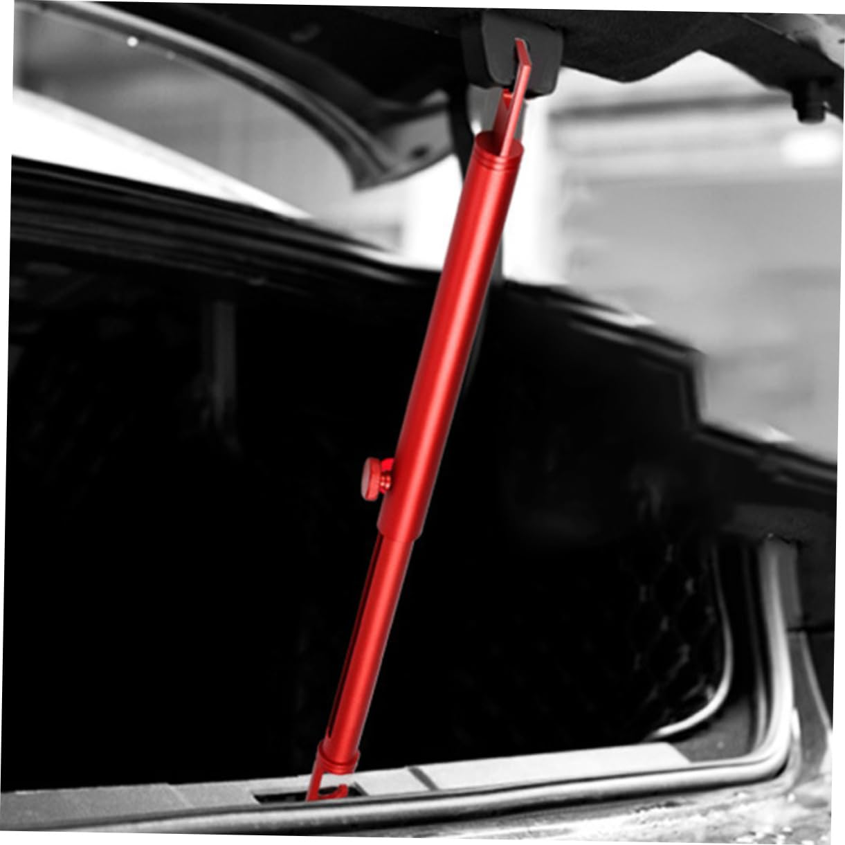 CALLARON Tige de Support Télescopique Large Gamme D'utilisation en Acier Inoxydable Rouge Accessoire Auto Rétractable pour Polissage Voiture pour Coffre et Porte