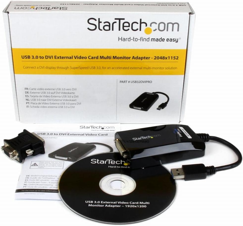 StarTech.com USB 3.0 to DVI External Video Card Multi Monitor Adapter - 2048x1152