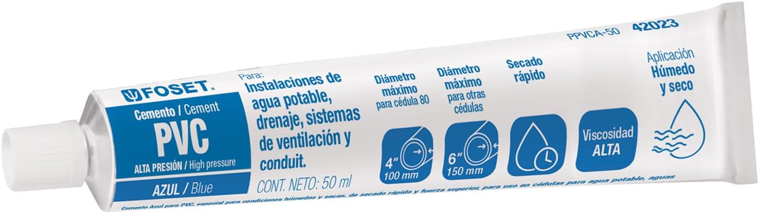 Cement for PVC blue, 12 ', tube 50 g