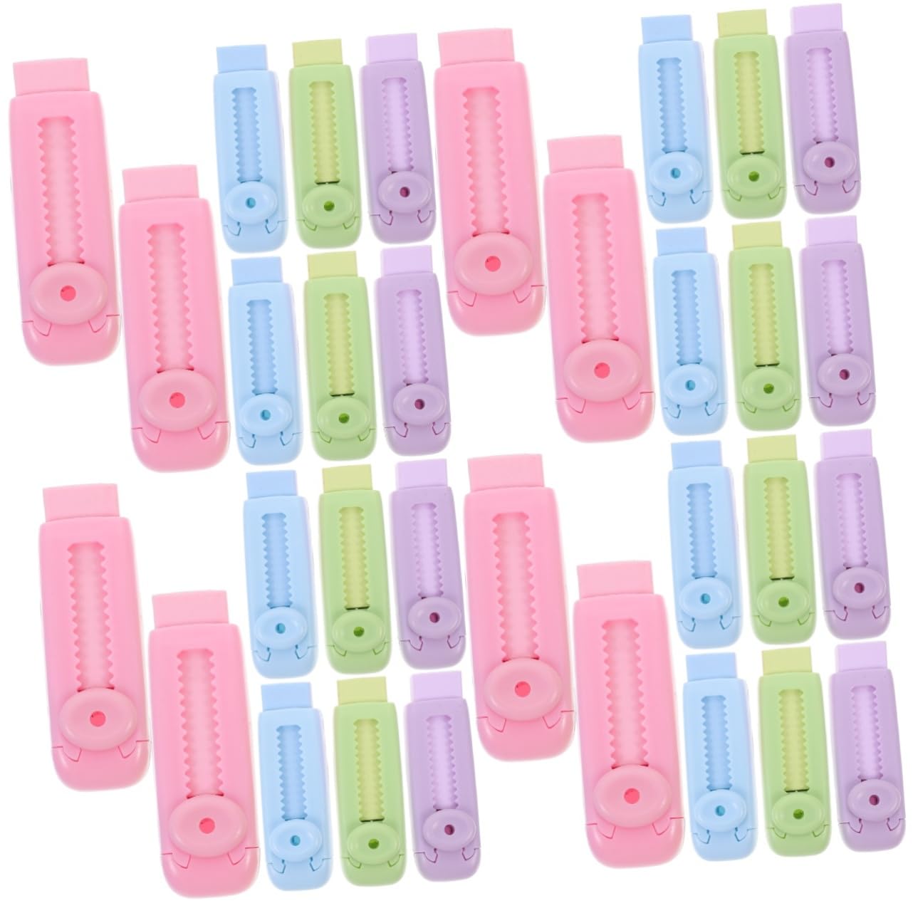 SHINEOFI 32pièces Gommes Rétractables Colorées Effaceurs Traceless Pour Étudiants Fournitures Scolaires Et Amusantes