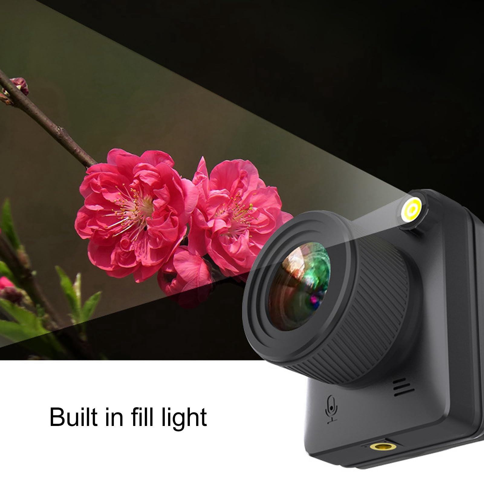 4K HD Laint Camera, aparat makro 32MP z 2,0in wyświetlacz LCD, destroof dethproof do nagrywania vlog na świeżym powietrzu i fotografii przyrodniczej
