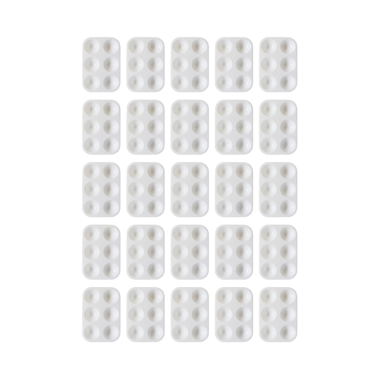 20 Pcs 6 Grids Palette Watercolor Palette Mixing Paint for Acrylic Gouache Watercolor Painting