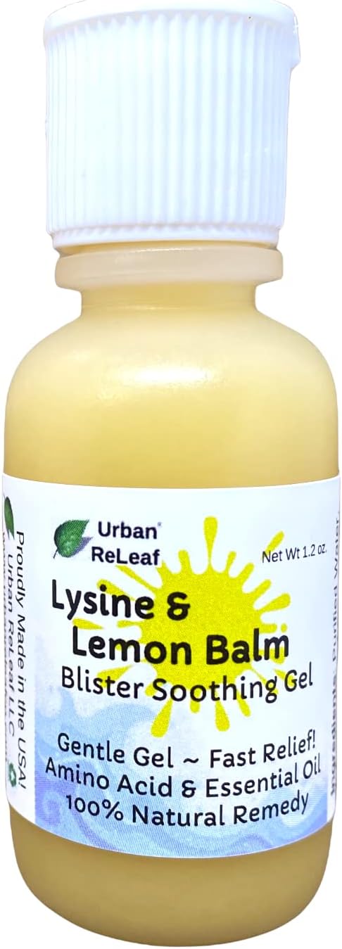 Lysine & Lemon Balm Blister Soothing Gel! Fast Drying, 100% Natural Help!