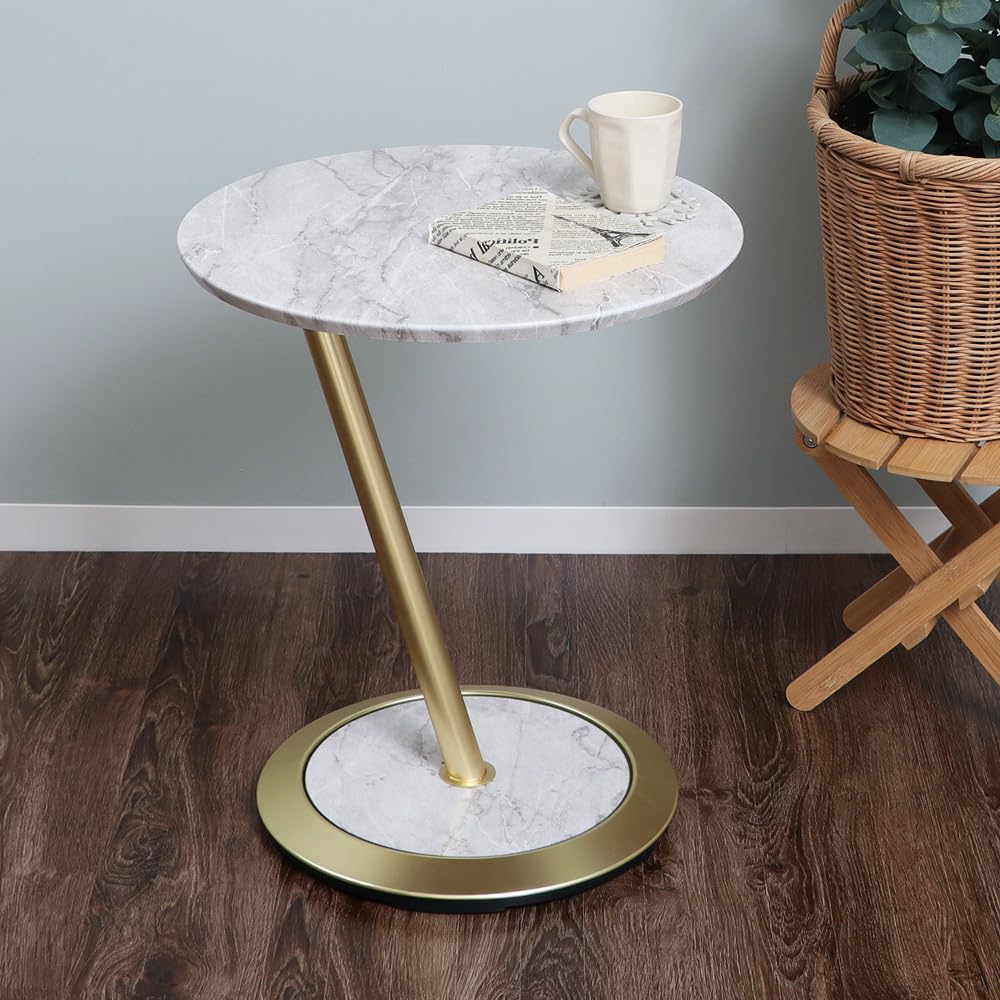 Amazon｜ヤマソロ サイドテーブル 丸天板 直径45cm 高さ52.5cm ソファ