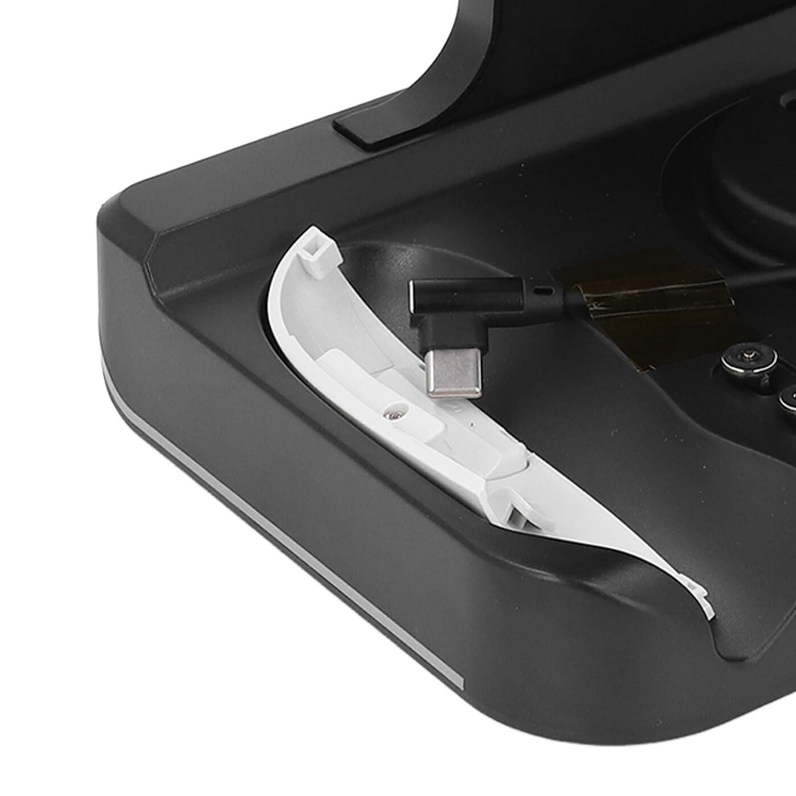 Gedourain Supporto di Ricarica per Controller VR Comoda Ricarica Rapida Illuminazione RGB Stazione di per Controller per Cuffie VR per Giocatori Materiale ABS (Nera)