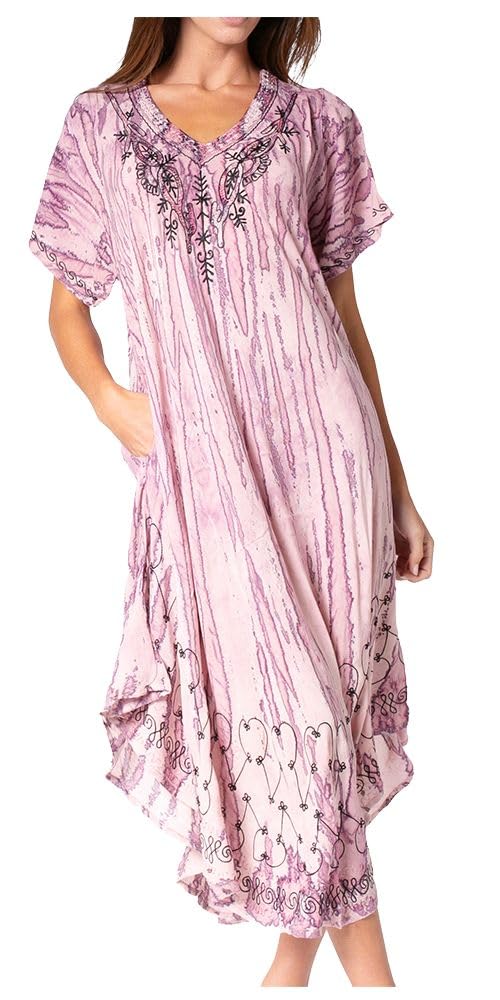 Sakkas Viveka gestickte Kaftan Kleid