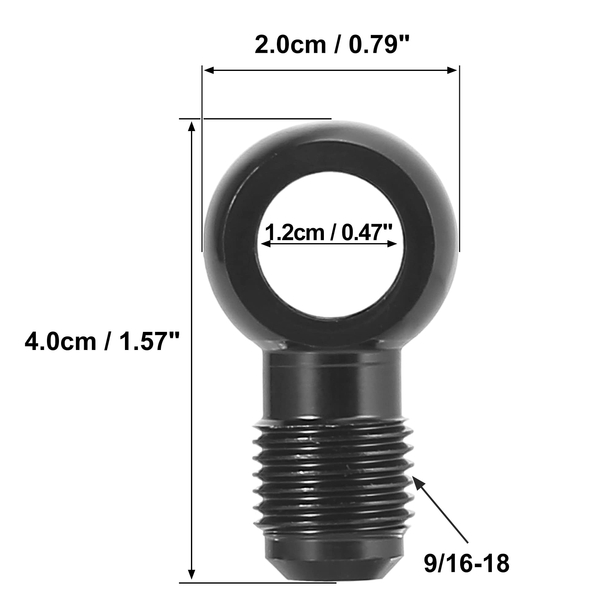 X AUTOHAUX 1 Pieza Diámetro 12mm Combustible Banjo Adaptador A 6AN Macho Adaptador abocinado Conector