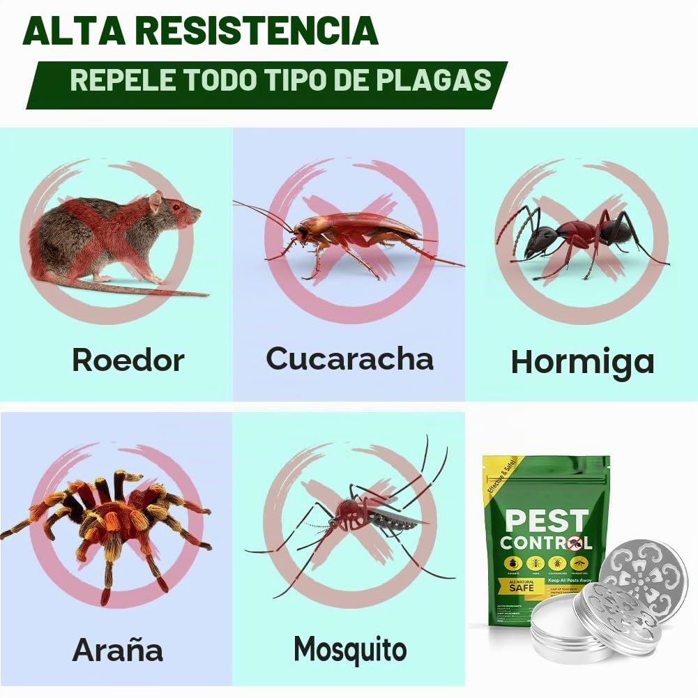 Repelente de Plagas, Repelente de Ratones y Ratas para Casa y Coche, Repelentes de Roedores para Interiores y Exteriores, Mejor Que los Dispositivos Ultrasónicos – 2P