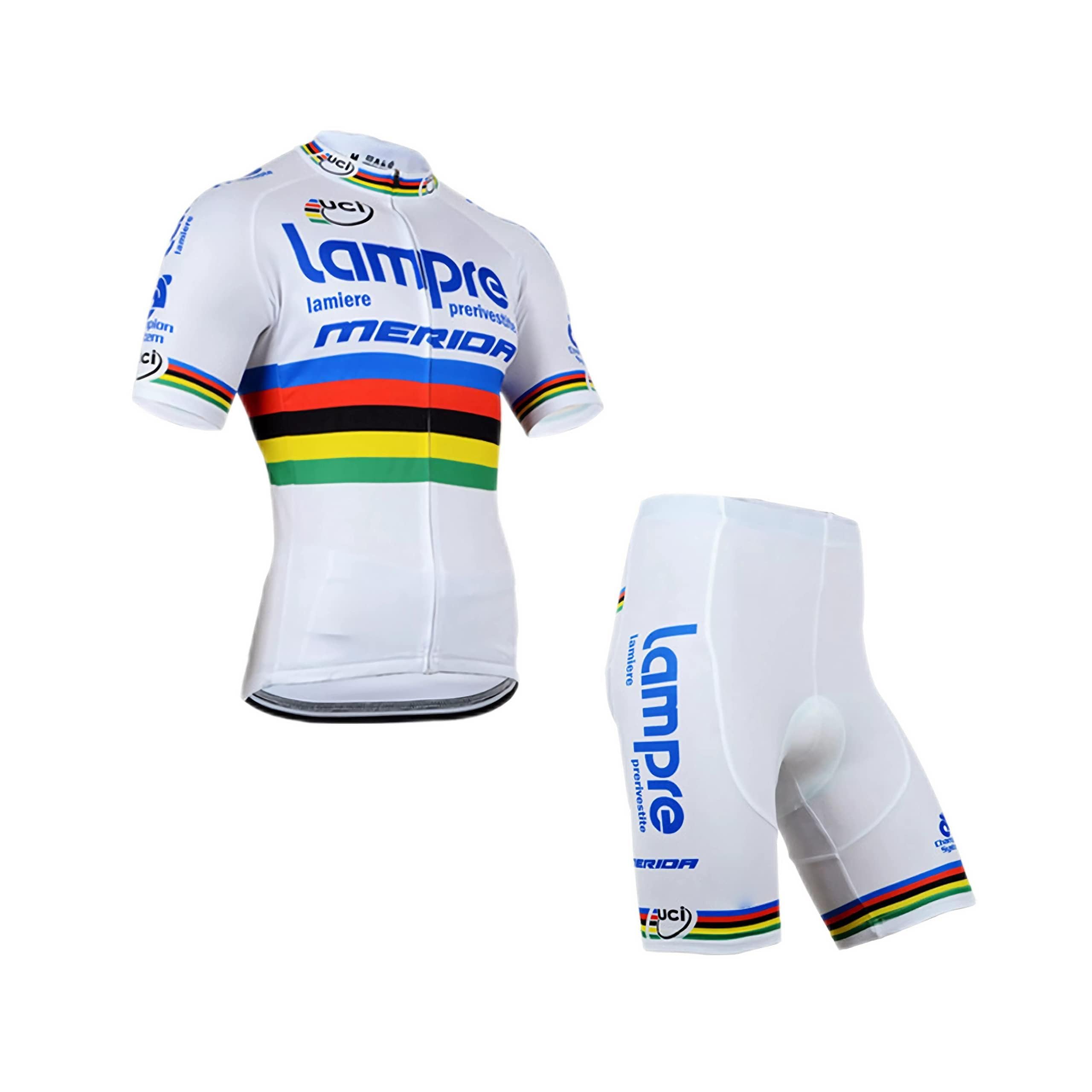 Salopette da Ciclismo Uomo con Imbottitura 4D Tuta Bicicletta Traspirante, Abbigliamento Estivo Sportivo Confortevole per Ciclisti