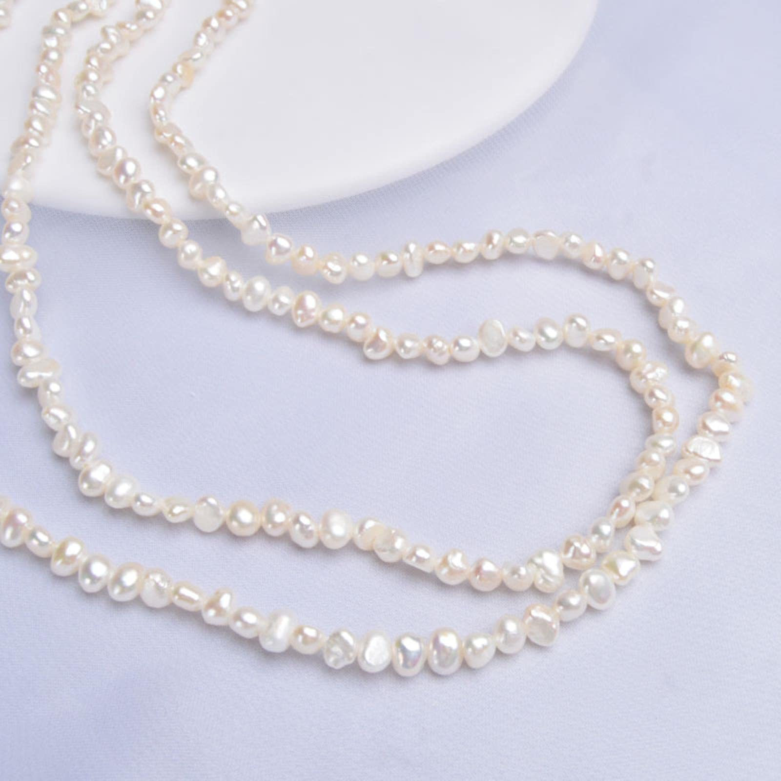 Collar Largo De Perlas De Agua Dulce Naturales para Mujer, Regalo, Múltiples Formas De Llevar Joyería De Cadena De Suéter