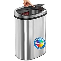 Vista 10 de iTouchless Prime - Cubo de basura con sensor de 13.2 galones, delgado y ahorra espacio, construcción duradera a prueba de abolladuras, contenedor