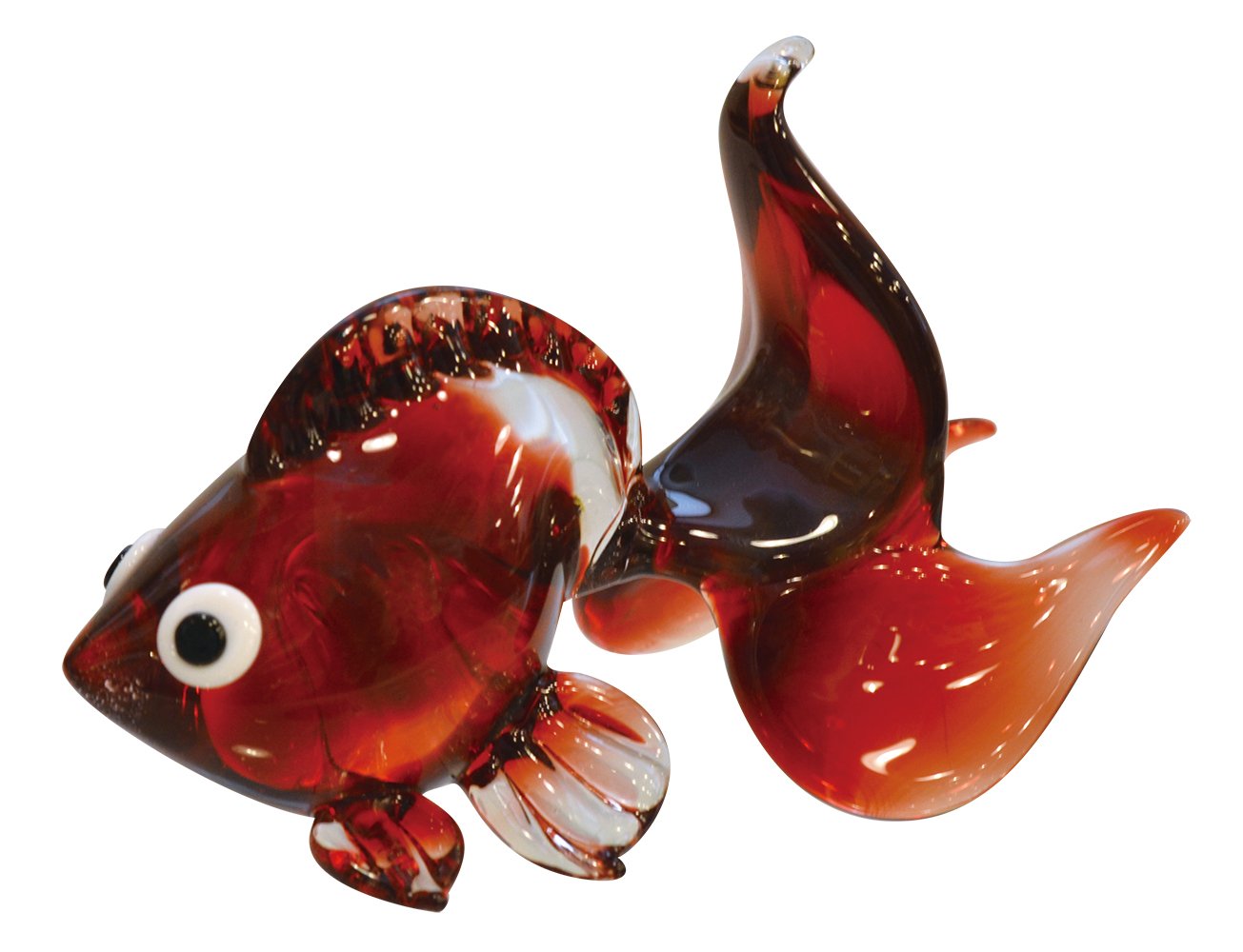 ガラス細工　ミニチュア　金魚 ガラス細工 金魚（赤）ペア（海草台付）ミニチュア 雑貨 置物 小物 夏