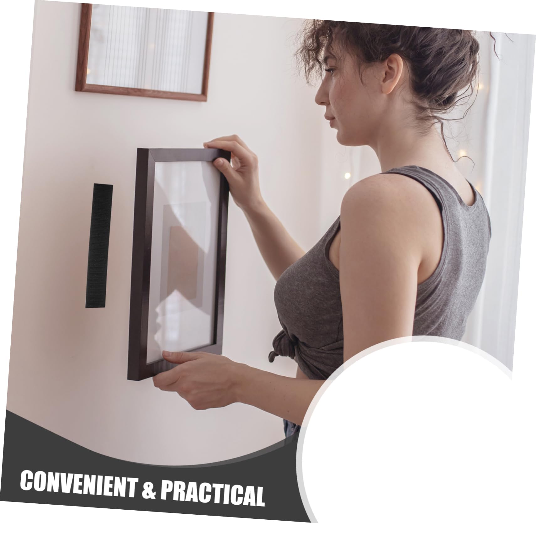 Beatifufu Non-Slip Adhesive Strips for Floor Carpet 25m/roll Nylon Hook and Loop Strips for DIY Decor