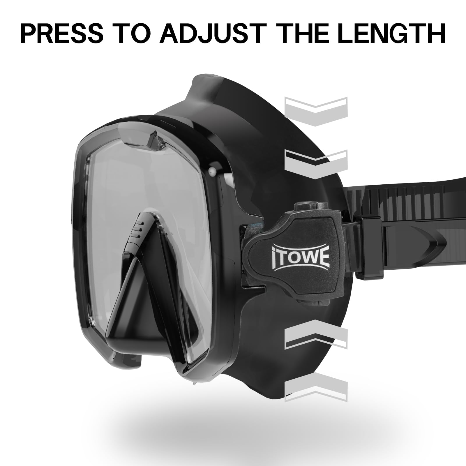 Máscara de buceo, gafas de natación para hombres y mujeres, de vidrio templado transparente, antivaho, equipo de buceo