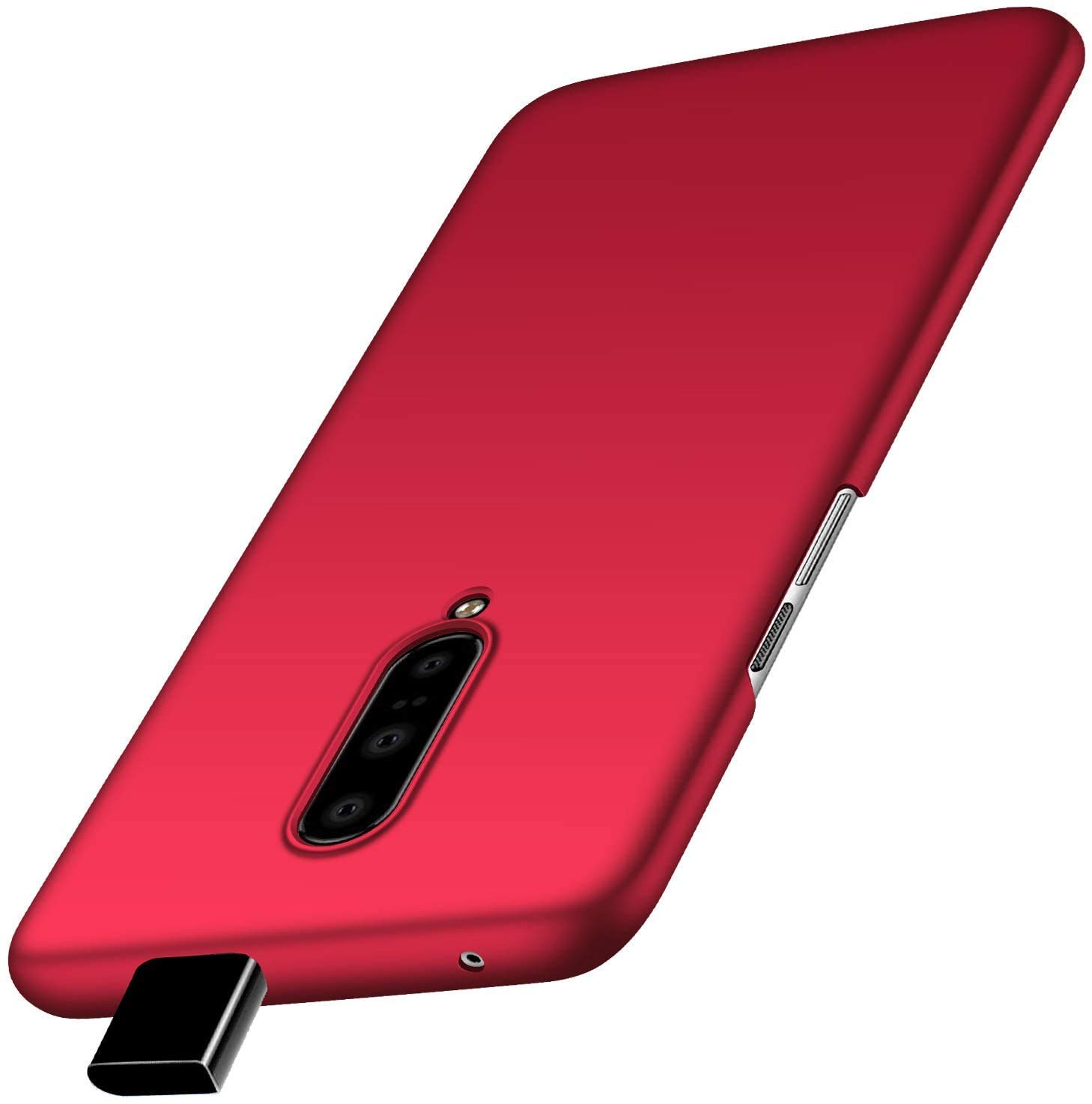Case for OnePlus 7 Pro Slim Protective OnePlus 7 Pro Case [Protect from Shock/Scratch/Drop/Marks] [Premium PC Plastic] [Ultra Thin] Minimalist Hard Cover for OnePlus 7 Pro (Red)