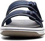 Clarks womens Breeze Piper Slide Sandal