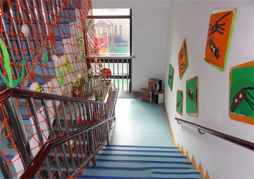 Rete da arrampicata per bambini, 1 m x 1 m, corda ninja per giungla, palestra, parco giochi, corsa ad ostacoli, arrampicata all'aperto, allenamento durevole e sicuro, rete da arrampicata per bambini