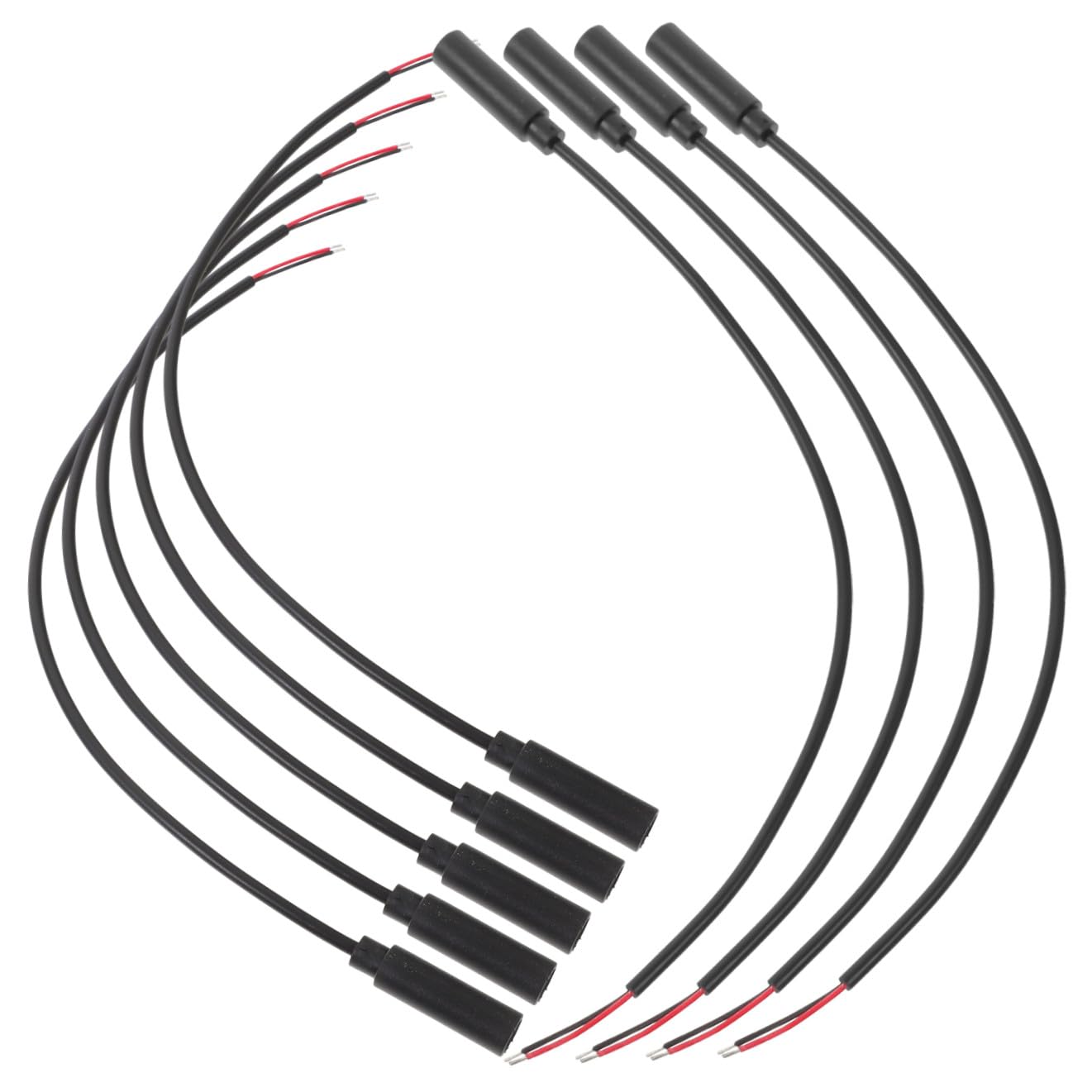 iplusmile 5 Sätze Audioleitung Ohr Mikrofonkabel Stecker Offen Audio- Für Handykabel Speaker Cables Headphone Cable Lautsprecher Kopfhörerkabel Kopfhöreranschlusskabel Aux Black 10 Stück * 5