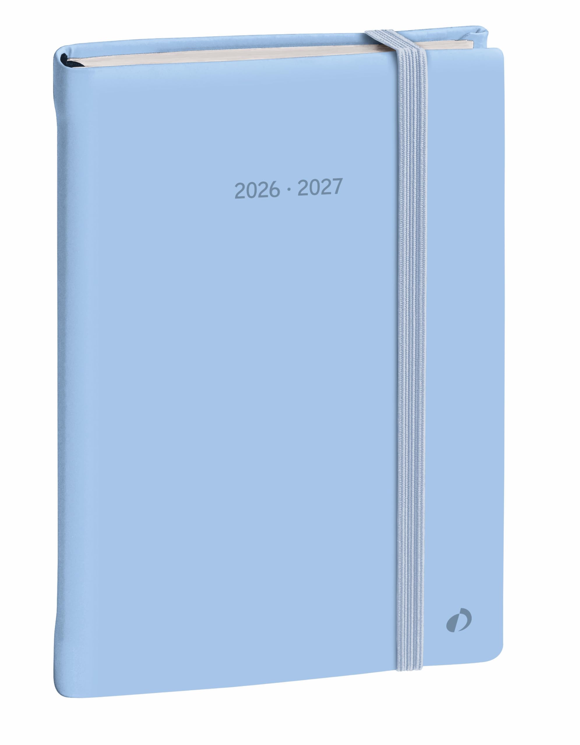 Quo Vadis - 16 Month Calendar - 2025-2026 - Noteplan - Weekly Diary - Multilingual - Pastel Colours - Light Blue - 16 Months September to December - 15 x 21 cm