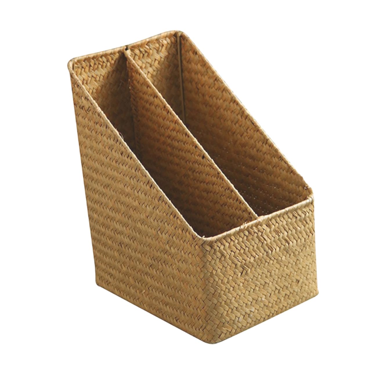 Panier de rangement tissé en paille pour bureau et étagère de dortoir étudiant Ciieeo