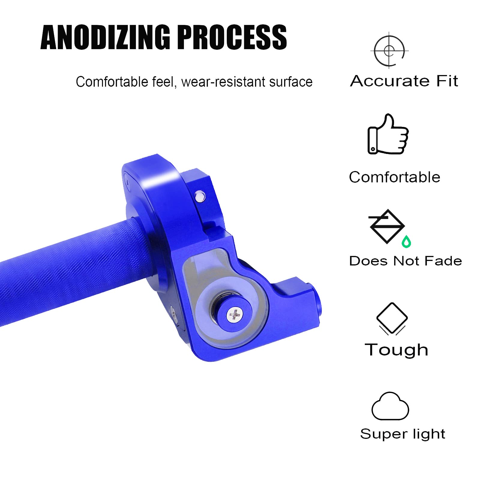 Motorcycle CNC Adjustable Throttle Grip 22mm M10*1.5 Quick Twister