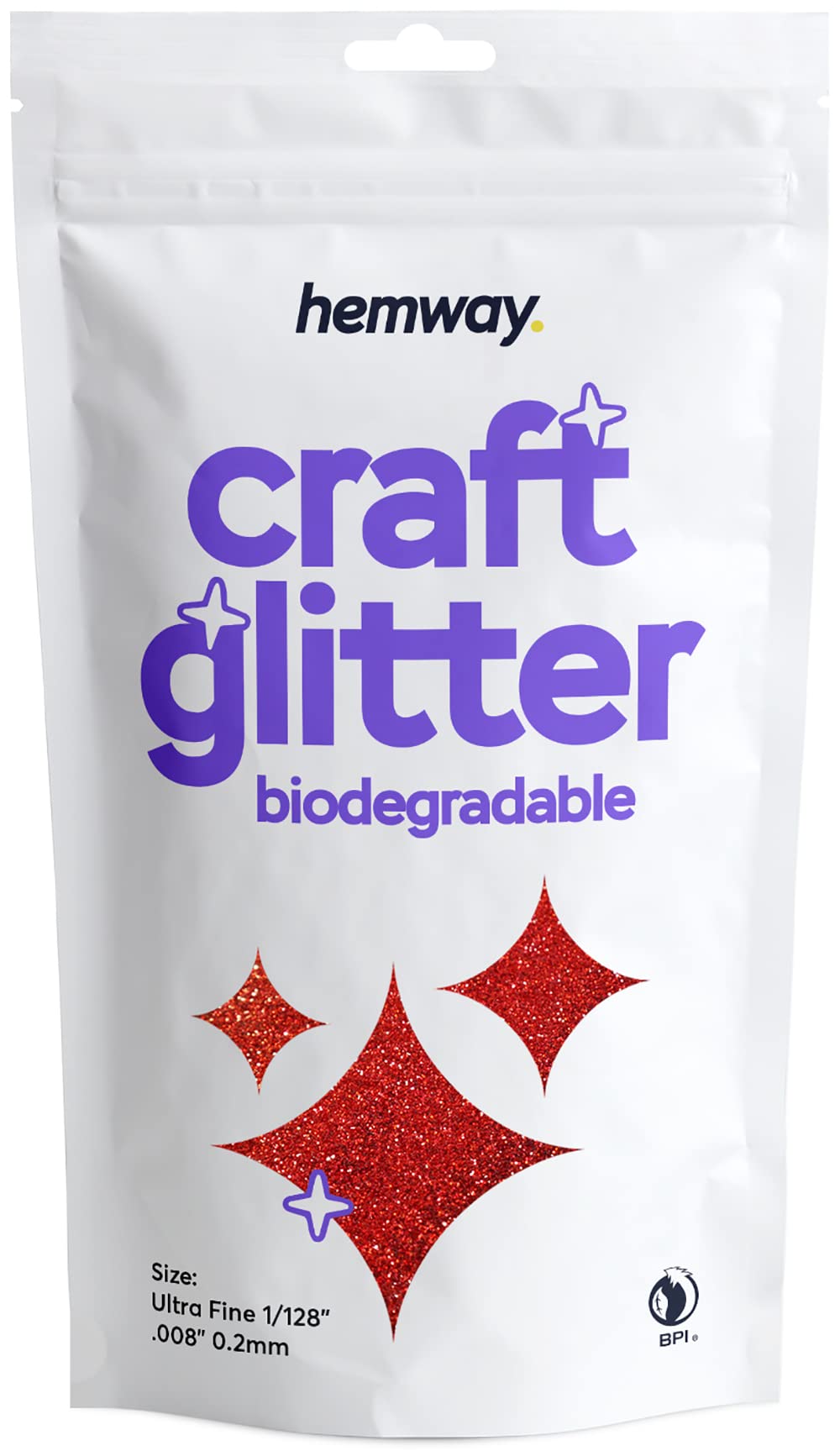Hemway Craft Glitter Red Holographic 100g Ultrafine Glitter for Crafts Resin, Cosmetic, Nail, Face, Body, Festival, Tumblers