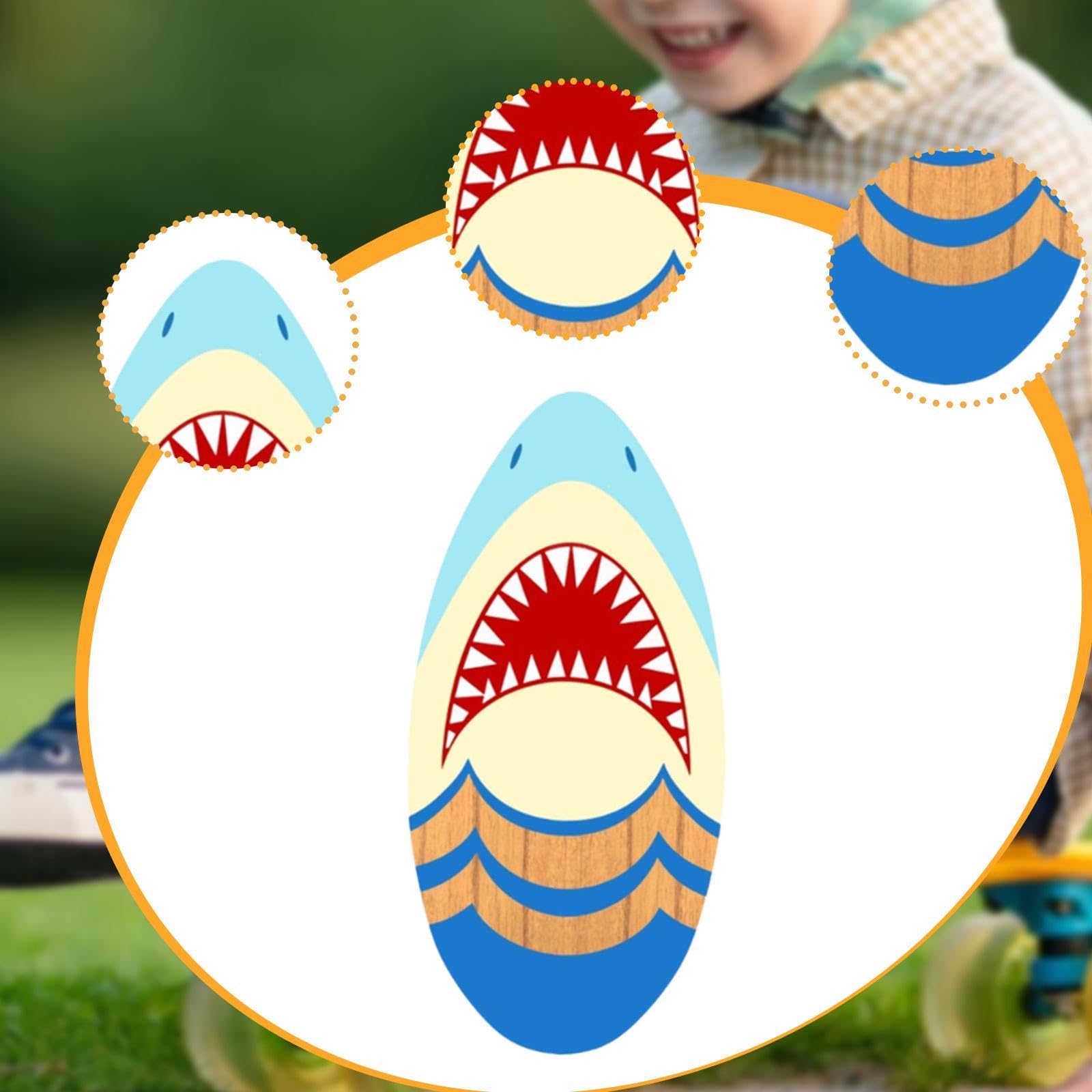 Fenteer Tabla de Skim de Madera para Niños Tabla de Surf Pequeña Juguete Acuático con Acabado Brillante